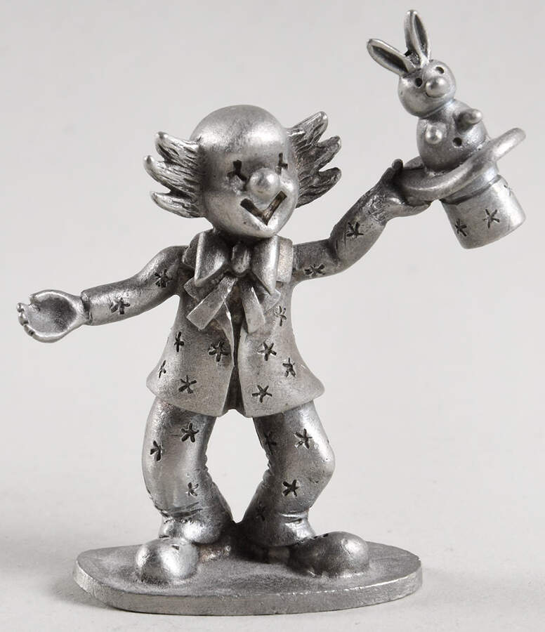 Spoontiques Miniature Figurines Clown With Rabbit In Hat - Boxed by Spoontiques-1
