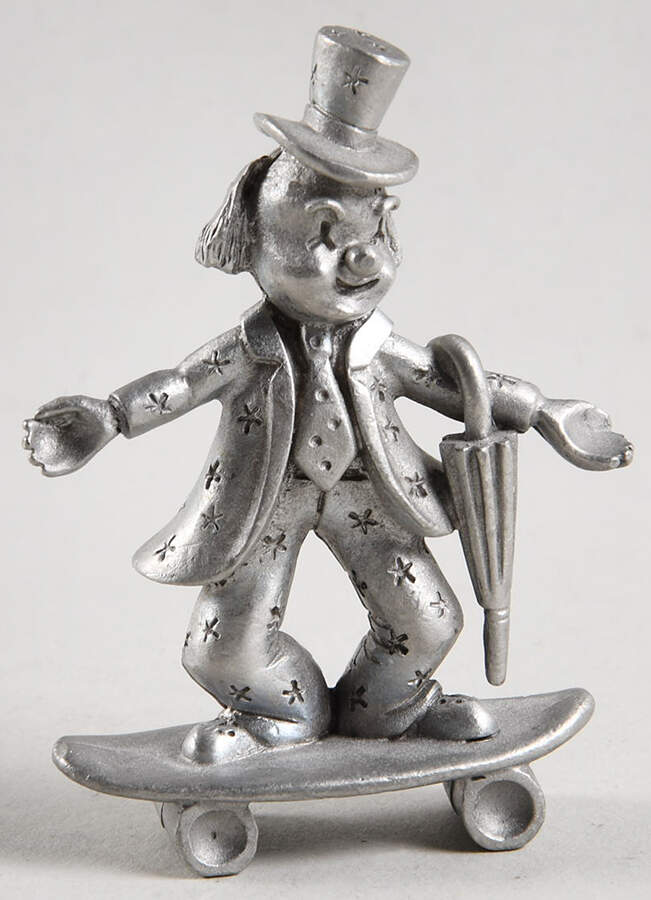 Spoontiques Miniature Figurines Clown Skateboarding - Boxed by Spoontiques-1