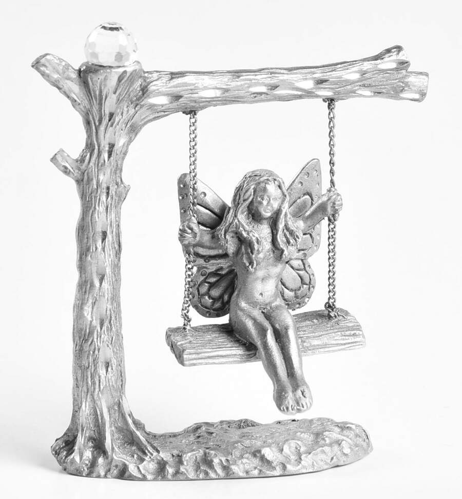 Spoontiques Miniature Figurines Fairy On Swing - Boxed by Spoontiques-1