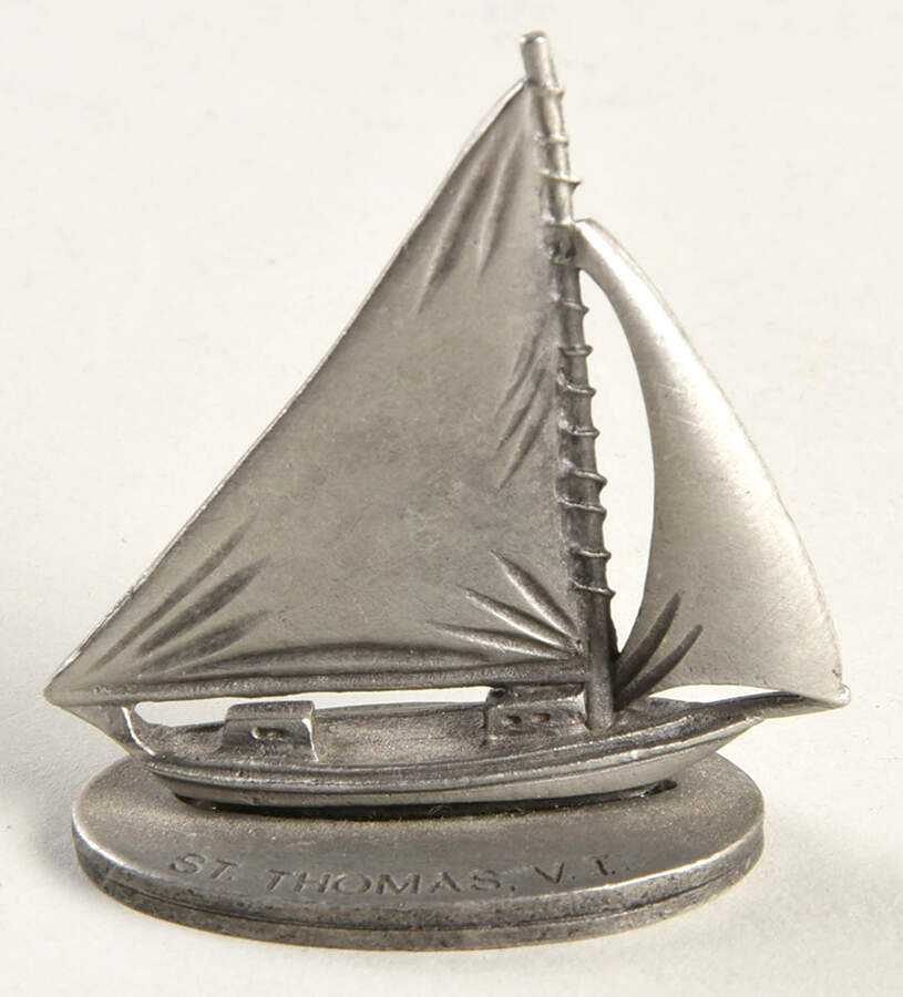 Spoontiques Miniature Figurines Sailboat - St Thomas, Vi - Boxed by Spoontiques-1