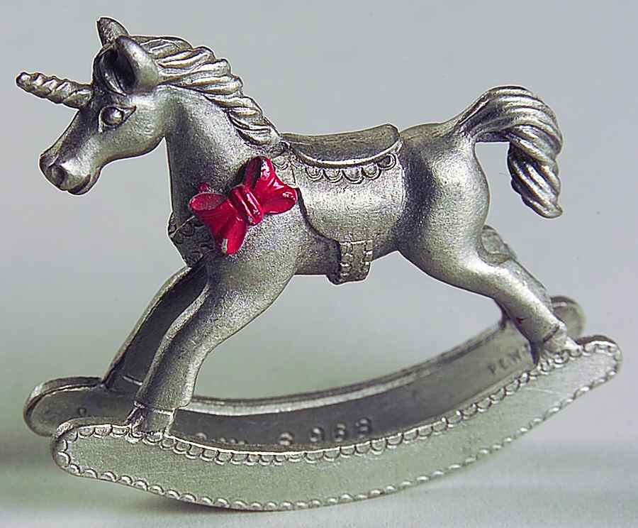 Spoontiques Miniature Figurines Unicorn Rocking Horse - Boxed by Spoontiques-1