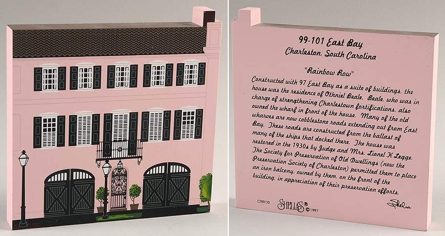 Charleston 99-101 East Bay Rainbow Row - No Box by Shelias Collectibles-1