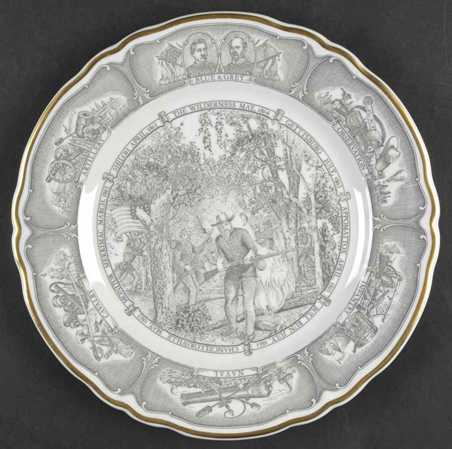 Shenango Plates War Between The States-Grey - No Box by Shenango-1