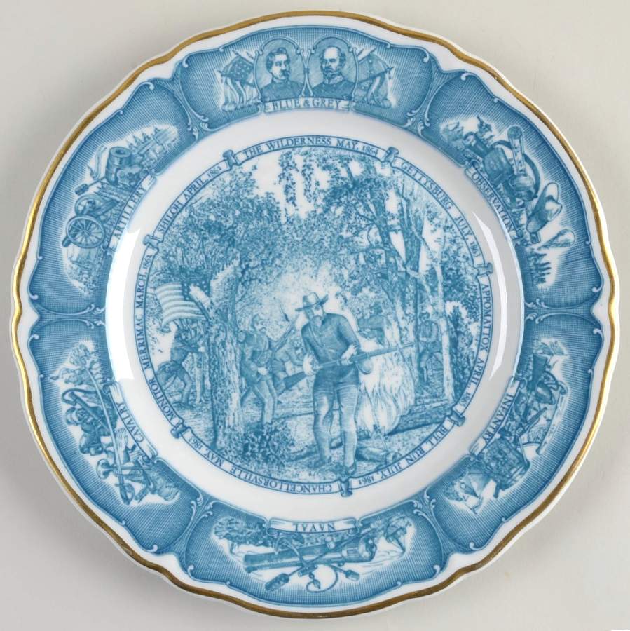 Shenango Plates War Between The States-Blue - No Box by Shenango-1
