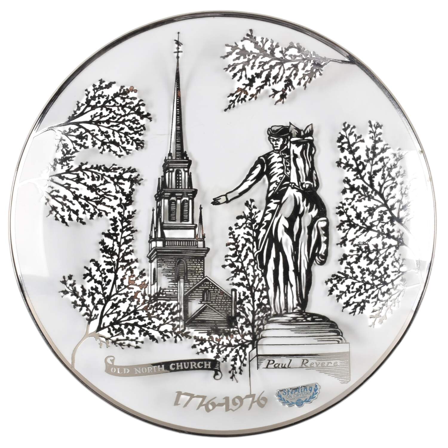 American Heritage Plate Old North Church - Boxed by Silver City-1