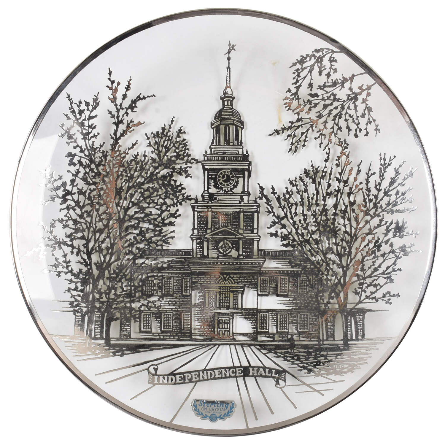 American Heritage Plate Independence Hall - Boxed by Silver City-1