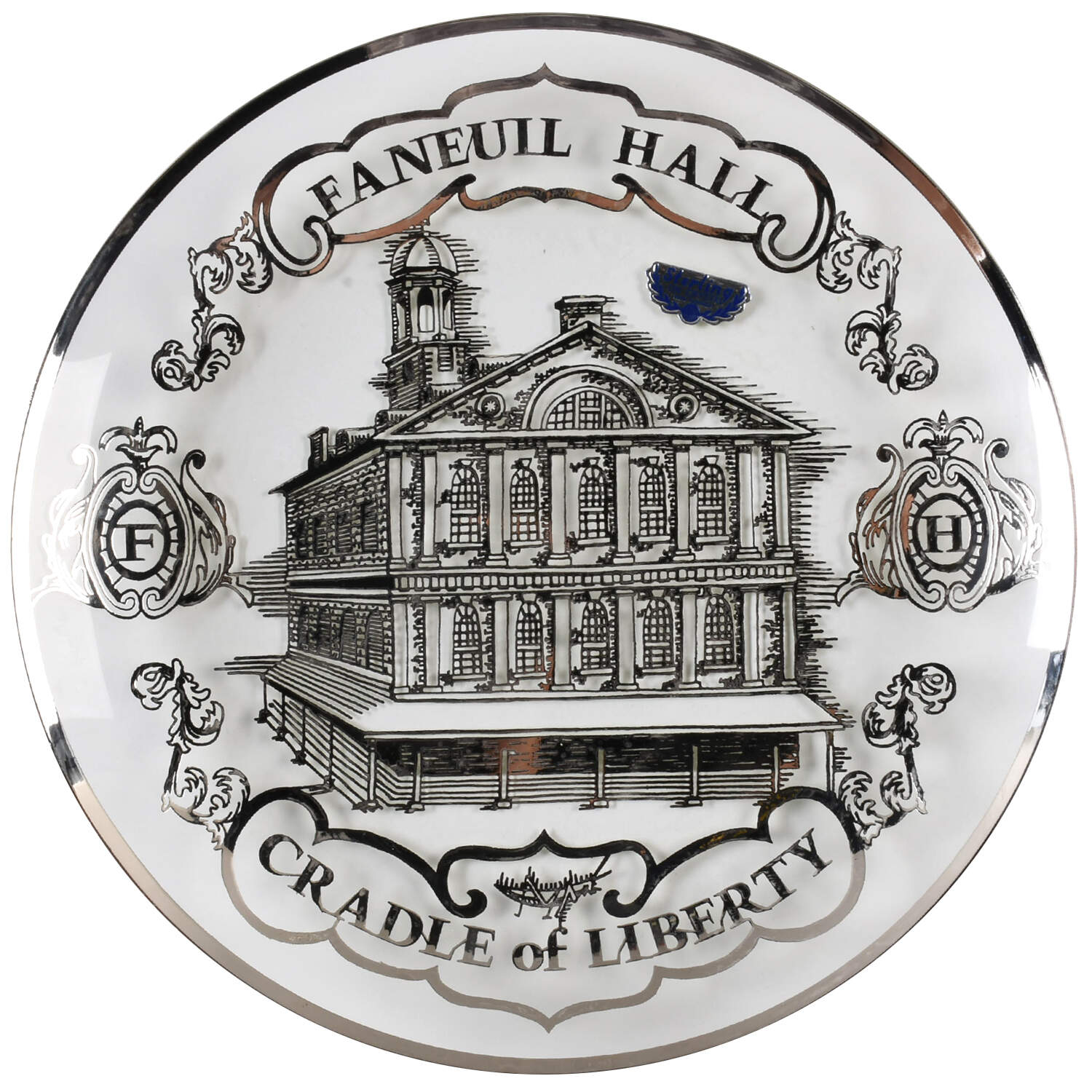 American Heritage Plate Fanfeuil Hall - Boxed by Silver City-1