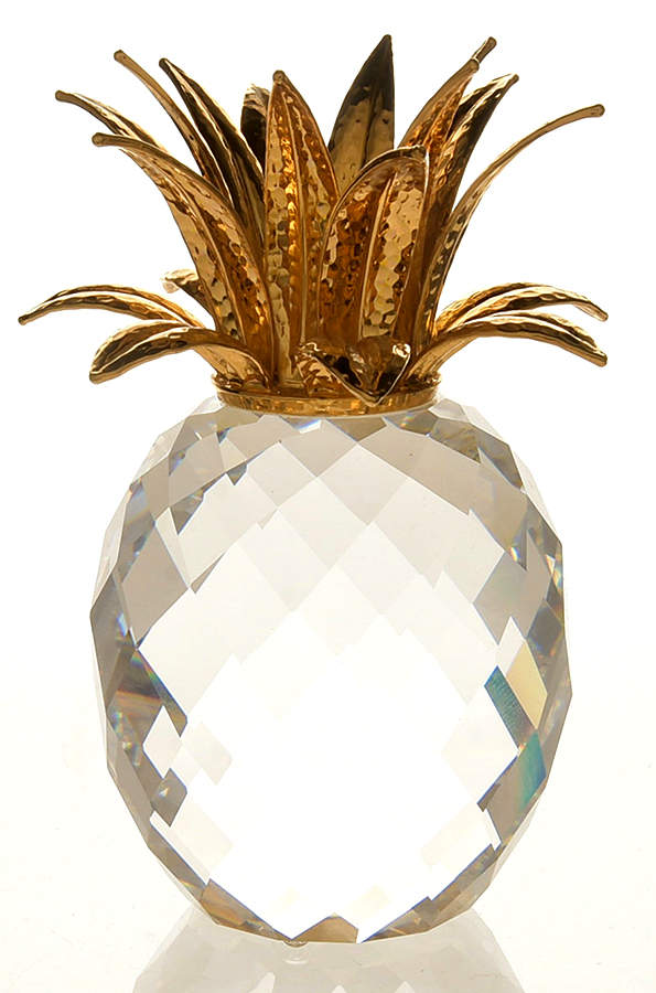 Swarovski Candleholders Pineapple-Candleholder-Gold - Boxed by Swarovski-1