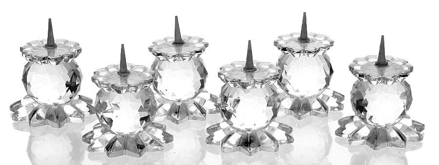 Swarovski Candleholders Candleholder 131 Set Of 6-Rounded Base - Boxed by Swarovski-1