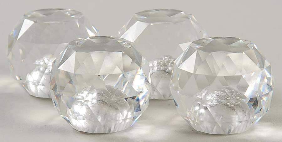 Swarovski Candleholders Global-Small Set Of 4 - Boxed by Swarovski-1