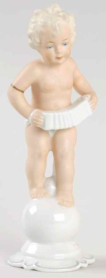Schaubach Kunst Figurines Cherub With Accordion - No Box by Schaubach Kunst-1