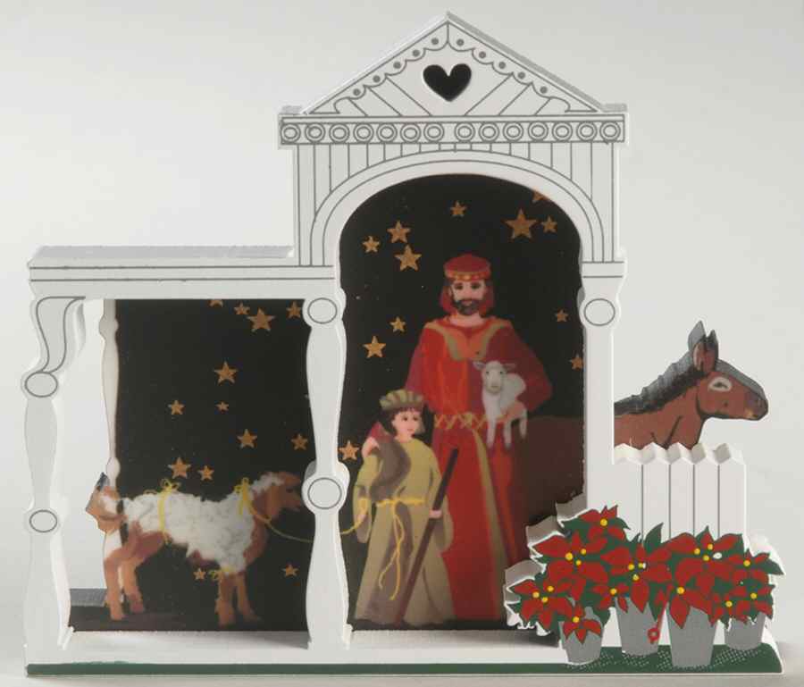 Town Square Nativity-Heartsville Michael Keeping Watch - Boxed by Shelias Collectibles-1