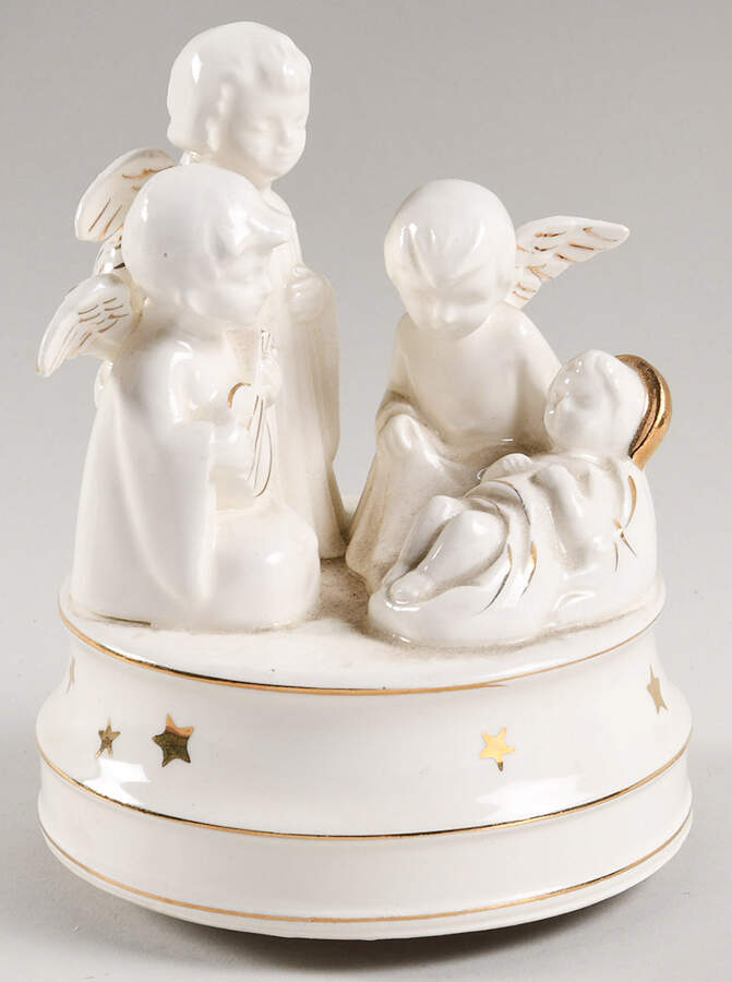 Schmid Music Box 3 Angels & Baby Jesus-Silent Night - Boxed by Schmid-1
