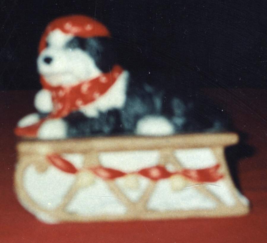 Schmid Music Box Sheep Dog On Sled - No Box by Schmid-1
