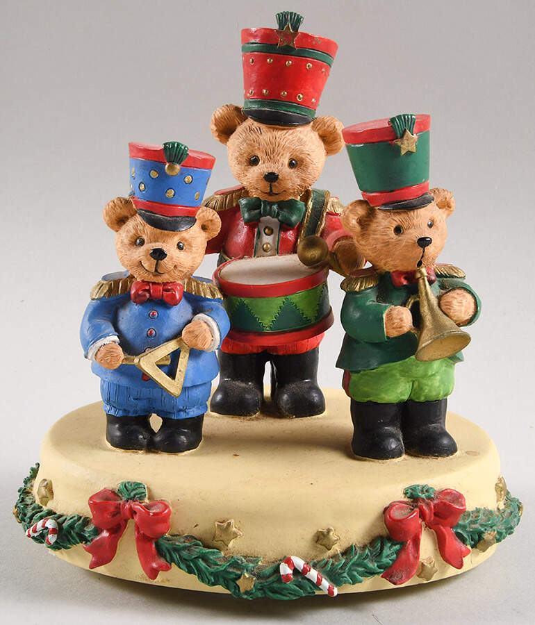 Music Boxes Christmas Teddy Bears - Boxed by San Francisco Music Box-1