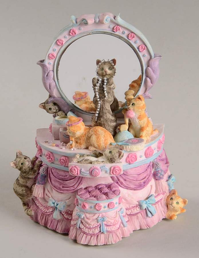 Music Boxes Playmates-Kittens On Dresser - No Box by San Francisco Music Box-1