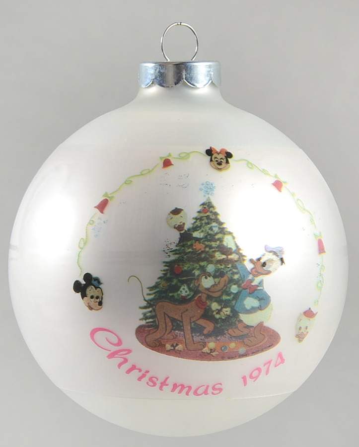 Disney Mickey Ball Ornament 1974 - With Box by Schmid-1