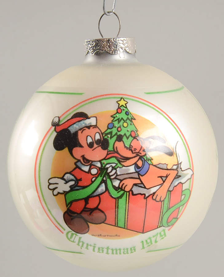 Disney Mickey Ball Ornament 1979 Santa's Surprise - Boxed by Schmid-1
