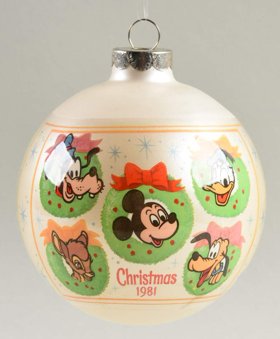 Disney Mickey Ball Ornament 1981 - Boxed by Schmid-1