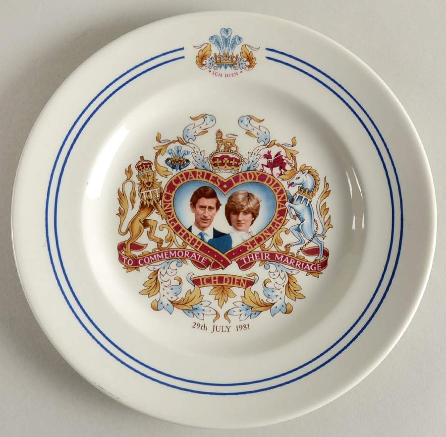 Royalty Commemoratives Prince Charles & Lady Diana Marriage - No Box by Staffordshire-1