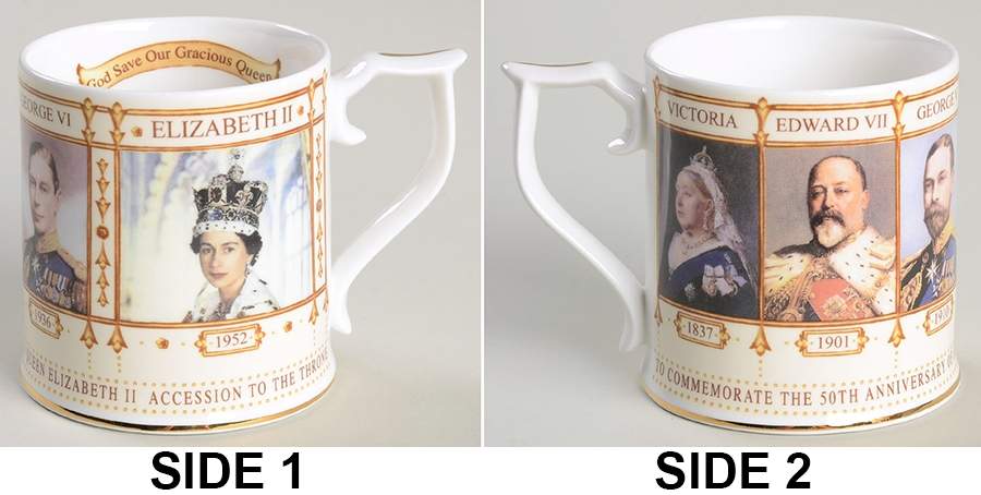 Royalty Commemoratives Elizabeth Ii Accession Mug-50th Annivers - No Box by Sutherland-1
