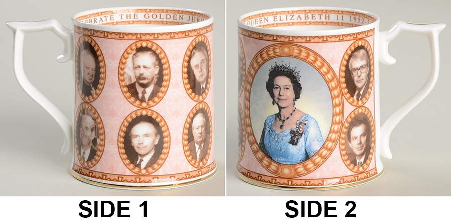 Royalty Commemoratives Elizabeth Ii Prime Ministers Mug-Golden  - No Box by Sutherland-1
