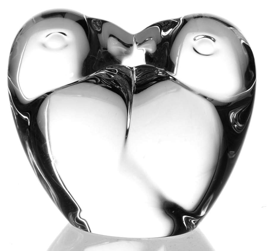 Steuben Figurines - Portugal Lovebirds Hand Cooler - Boxed by Steuben-1