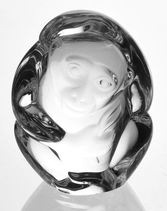 Steuben Figurines - Portugal Monkey Hand Cooler - No Box by Steuben-1