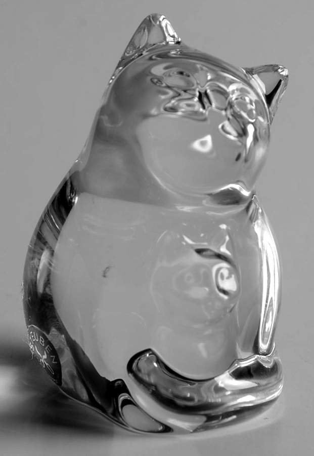 Steuben Figurines - Portugal Cat And Kitten Hand Cooler - Boxed by Steuben-1