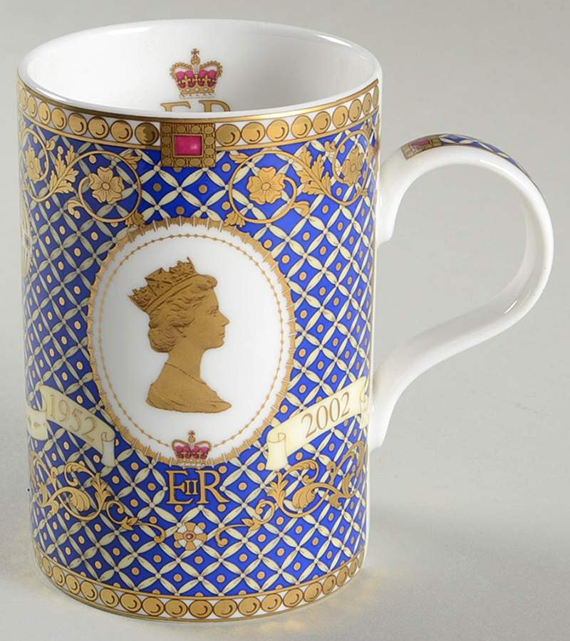 Golden Jubilee-Queen Elizabeth II Elizabeth Ii-Golden Jubilee Mug - No Box by Sadler-1