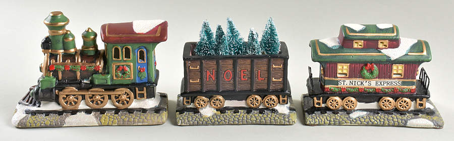 Village Collection Train Set-3 Piece - Boxed by St Nicholas Square-1