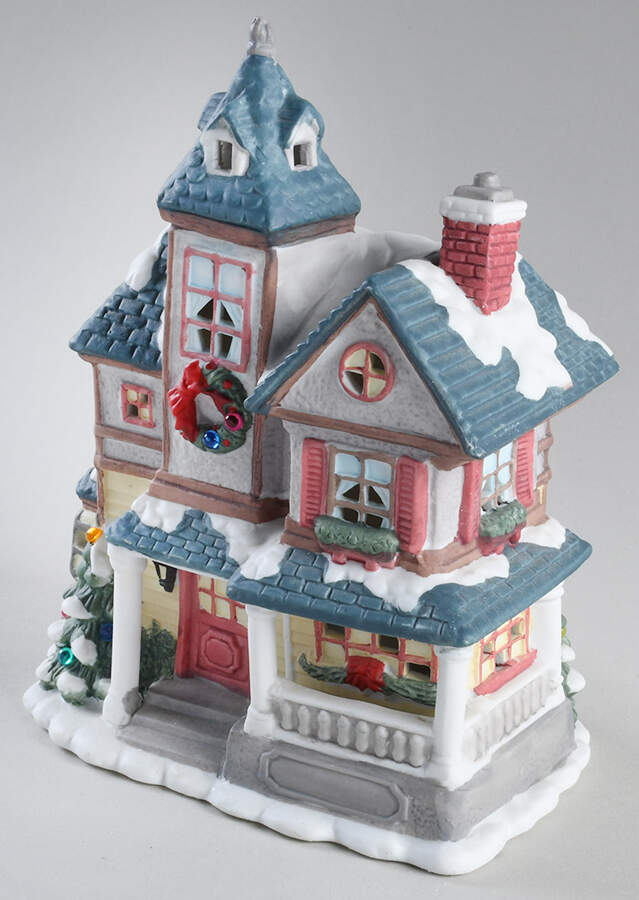 Village Collection Victorian Home With Porch - With Box by St Nicholas Square-1