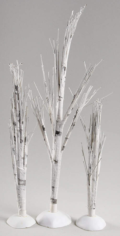 Village Collection Birch Trees-Set Of 3 - Boxed by St Nicholas Square-1