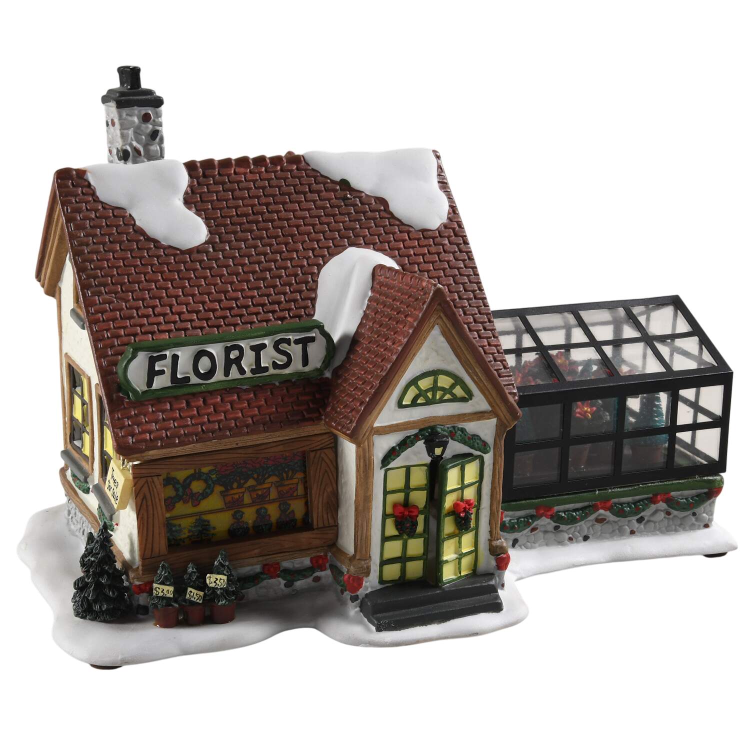 Village Collection Florist With Attached Greenhouse - No Box by St Nicholas Square-1