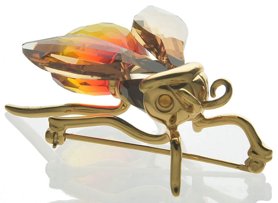 Insects & Butterflies Brooches Alipur-Fire Opal Small - Boxed by Swarovski-1