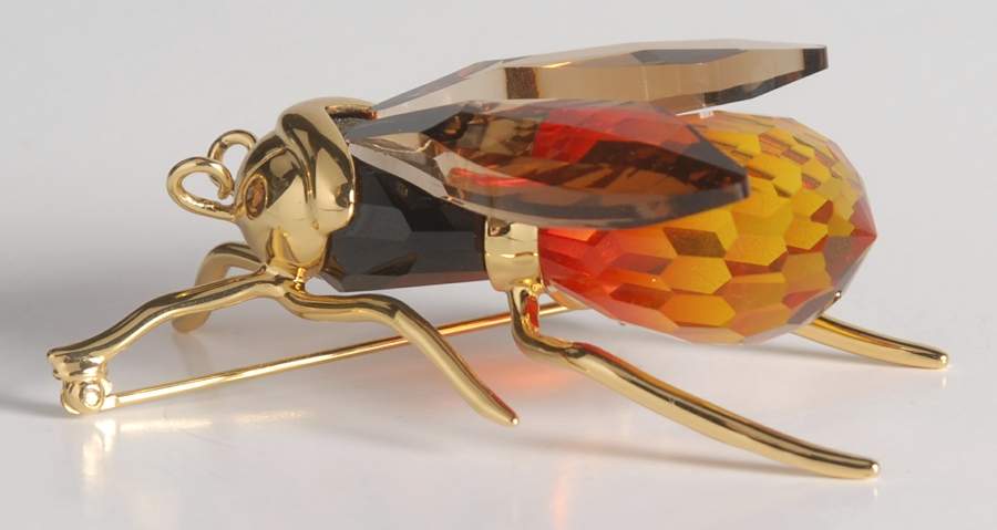 Insects & Butterflies Brooches Alipur-Fire Opal-Large - Boxed by Swarovski-1