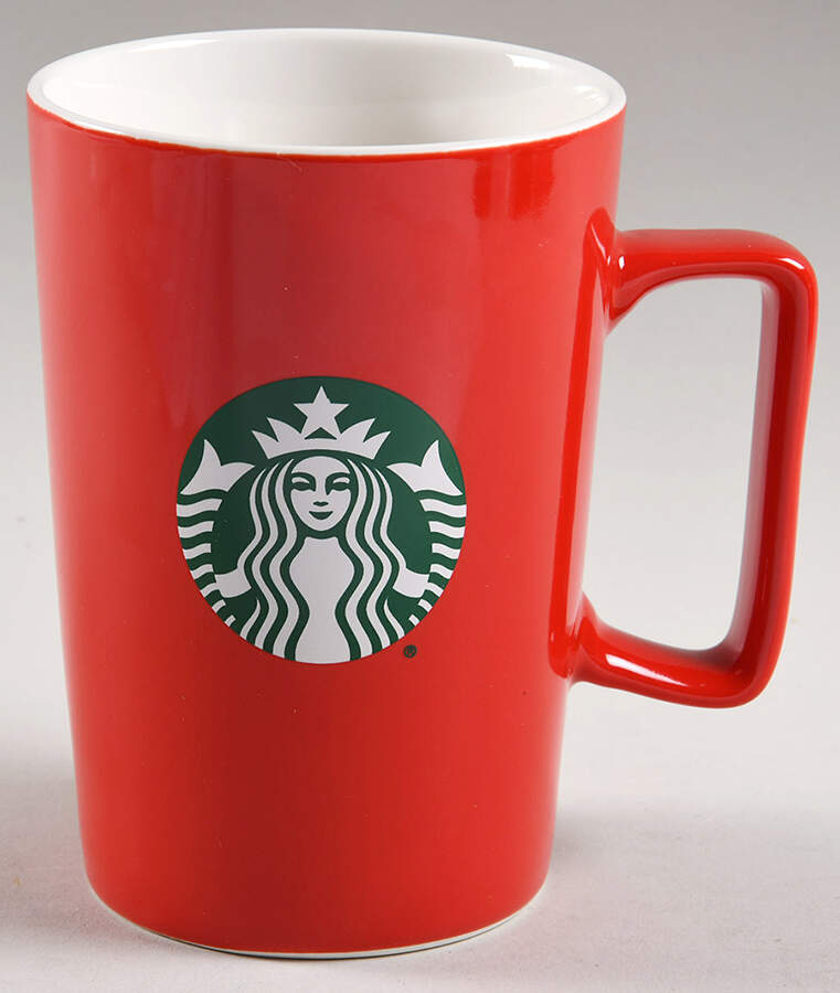 Starbucks Mugs 2021 Red W/Green Mermaid Logo - No Box by Starbucks Coffee-1