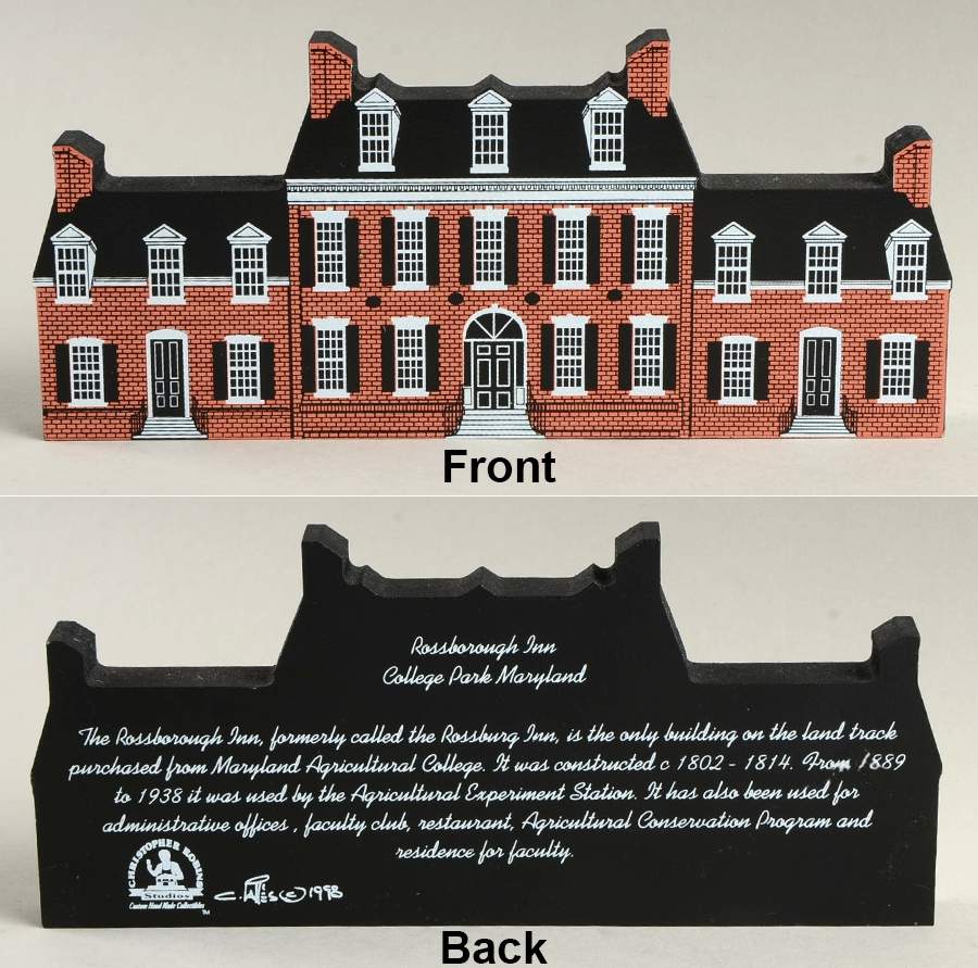 Historic Buildings Rossborough Inn College Park Md - No Box by Shelias Collectibles-1