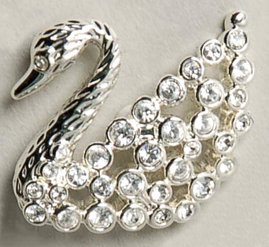 Society Member Jewelry Mini Swan Brooch - Boxed by Swarovski-1