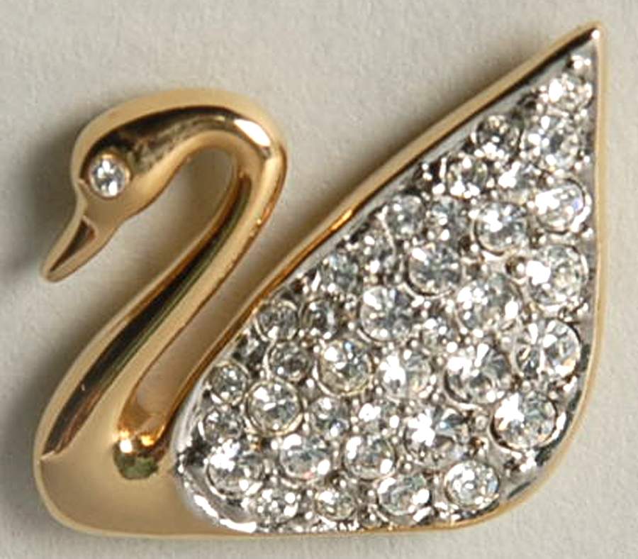 Society Member Jewelry 1995 Swan Brooch/Pin - No Box by Swarovski-1