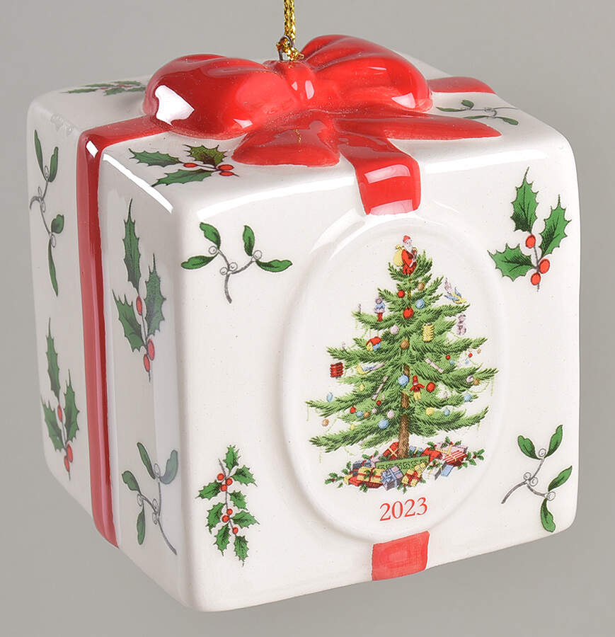 Annual Gift Box-Christmas Tree 2023 Holiday Gift Box - With Box Bx2023 by Spode-1
