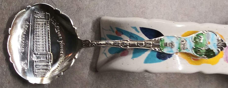 Shepard Souvenir Spoons & Forks Court House & Post Office,Indianapolis - No Box by Shepard Mfg Co-1