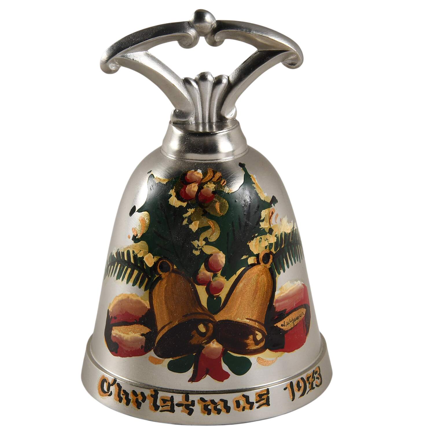Christmas Bell 1973 - Boxed by Shuler Pewter-1