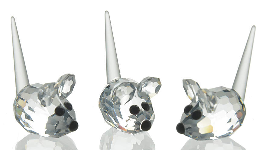 In A Summer Meadow Field Mice-Set Of 3 - Boxed by Swarovski-1