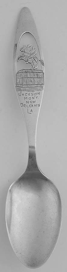 Sterling Souvenir Spoons Jackson Monument New Orleans Louisiana - No Box by Saart Brothers-1