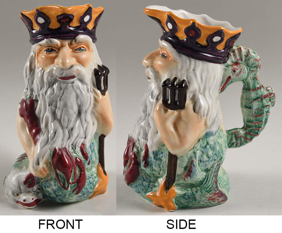 Character Toby Jug Father Neptune-Medium - No Box by Shorter & Son-1