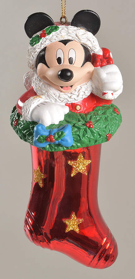 Mickey Mouse Mickey In Stocking - With Box by Santa's Best-1