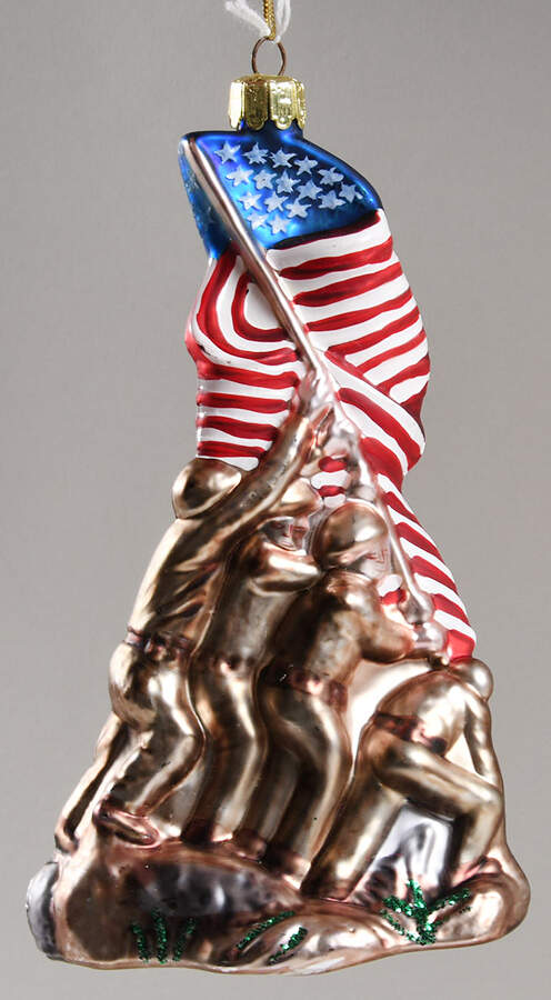 Ornaments Raising The Flag On Iwo Jima 1945 - Boxed by Santa's Best-1
