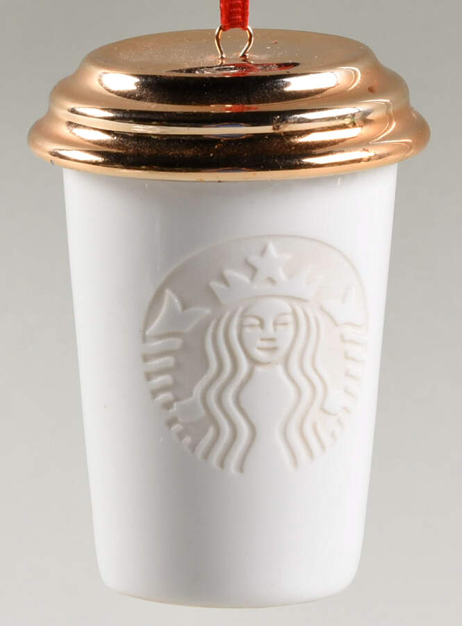 To Go Cup Ornaments White To Go Cup Create Your Own - No Box by Starbucks Coffee-1