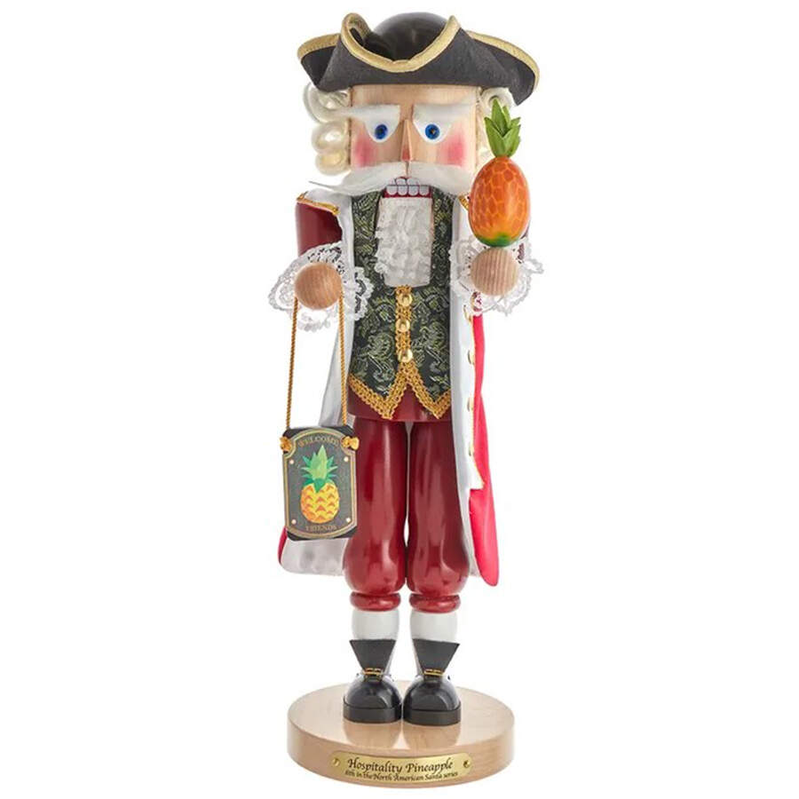 North American Santa Series Hospitality Pineapple Santa - Boxed by 3-1